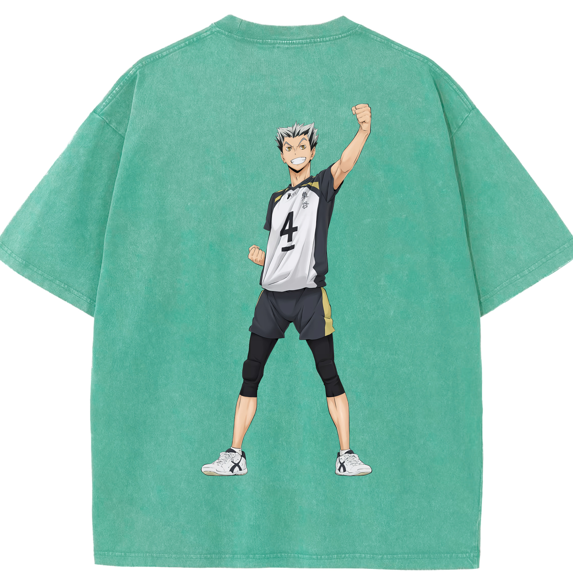 （画像用） ハイキュー!! Haikyu!! 綿100% ヴィンテージ風 半袖Tシャツ（背面プリント）
